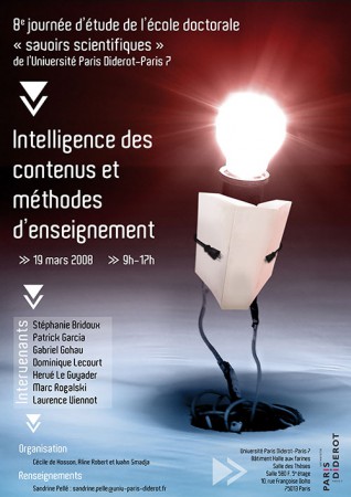 Université Paris 7 - AFFICHE 40 X 60 - Journée d'étude d'école doctorale - Décembre 2007