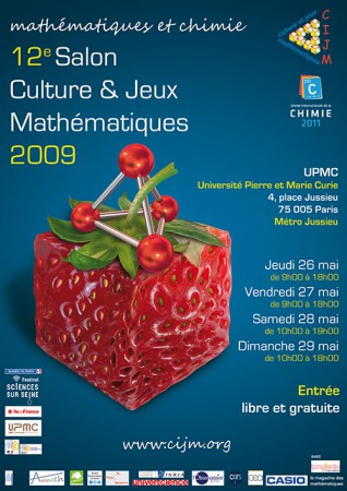 Comité International des Jeux Mathématiques - AFFICHE 40 X 60 - Salon des Jeux Mathématiques 2009 - Janvier 2008