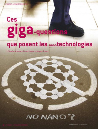 Technology Review #01 - Illustration de l'article "Ces giga-questions que posent les nanotechnologies" - Avril 2007