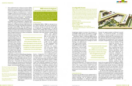 Rédaction d'un dossier sur "Le bâtiment à l'heure du green business" dans la rubrique "Innovation / Prospective" - Technology Review #05 - Janvier / Février 2008