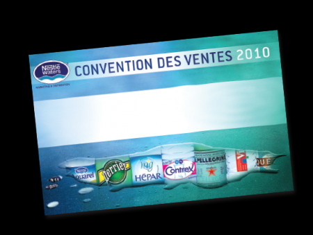Nestlé Waters Marketing et Distribution - Convention des ventes 2010 - Création graphique du badge de la convention - Novembre 2009