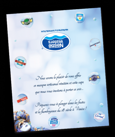 Nestlé Waters Marketing et Distribution - Convention des ventes 2013 - Création graphique du carton de bienvenue de la convention - Novembre 2012