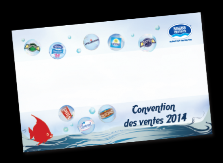 Nestlé Waters Marketing et Distribution - Convention des ventes 2014 - Création graphique du badge de la convention - Novembre 2013