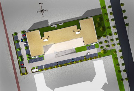 Groupe Lazard - Mise en couleurs du plan masse pour le projet Plazza Platinium - Février 2008